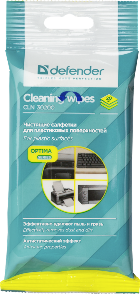 Defender CLN 30200 Optima 20 шт,пакет с подвесом для поверхностей Салфетки