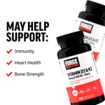 Force Factor, Витамины D3 и K2, 120 растительных капсул