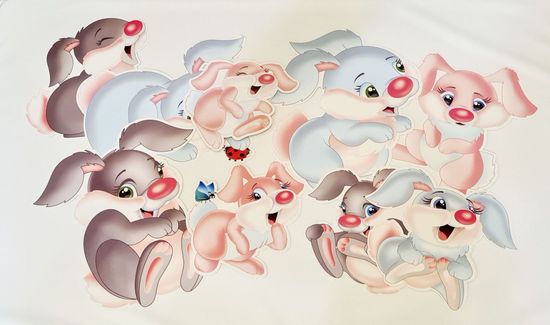 Набор для декора Зайцы, 9шт