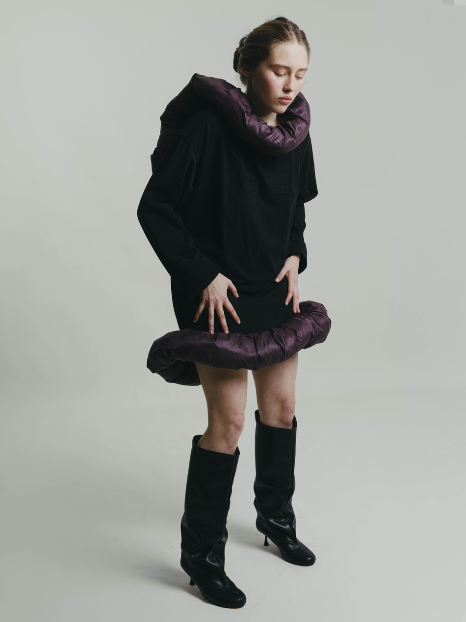 Платье Women Free Back Dress Black and Wine