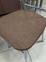 Стул Трилогия каракас хром основание трапеция рогожка коричневая