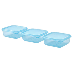 IKEA PRUTA  (ИКЕА ПРУТА)  -  Контейнер для продуктов с крышкой, синий, 0,6 л