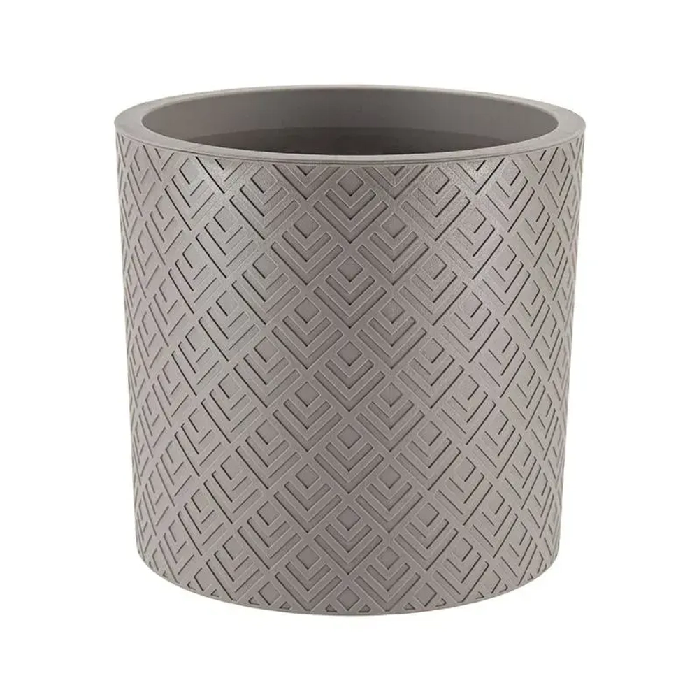 Кашпо ЭТНА D280мм 9,5л с вставкой французcкий серый (комплект 6 шт)