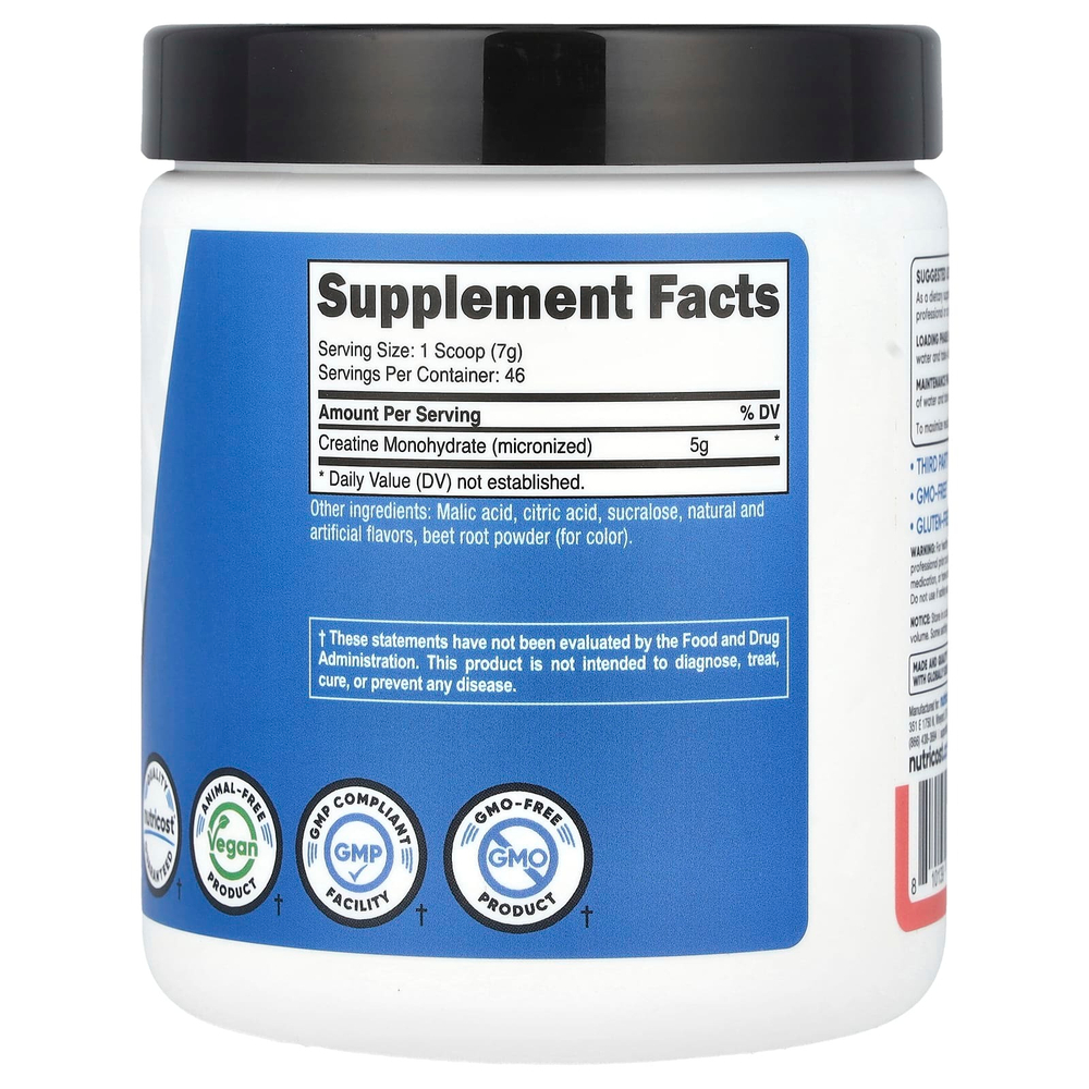 Nutricost, Performance, моногидрат креатина, арбуз, 300 г (10,7 унции)