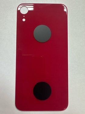 Задняя крышка для iPhone Xr (A2105) Красный (стекло, монолит, широкий вырез под камеру, логотип) - Премиум