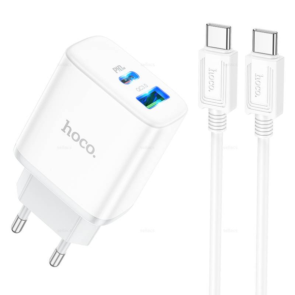 Зарядное устройство на Type-C Hoco C105A 20W PD + QC3.0 (White)