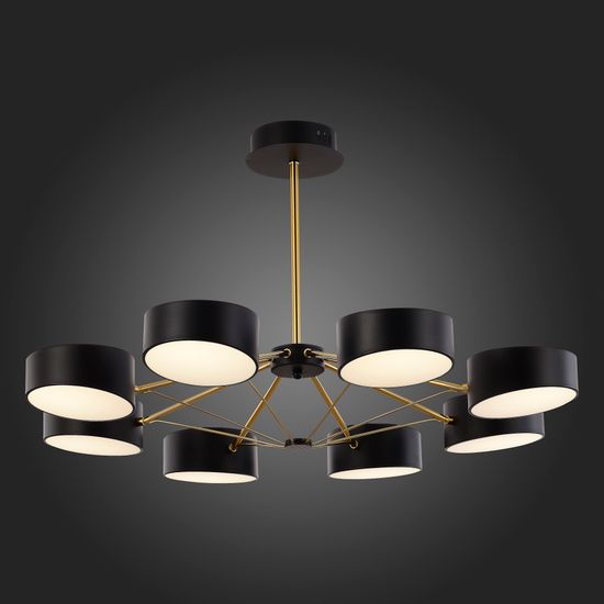 SLE6005-402-08 Светильник потолочный Черный, Золотистый/Черный LED 8*10W VALLE