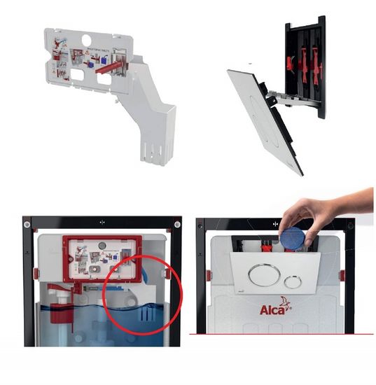 Инсталляция AlcaPlast AM101/1120-4:1 RU M570-0001, кнопка M570 белая, с шумоизоляцией