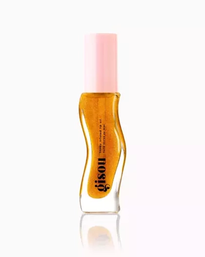 Масло для губ с блестками Gisou Honey Infused Lip Oil Golden Shimmer Glow 8 мл