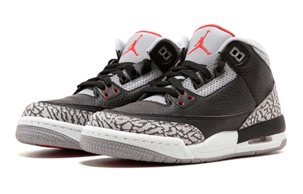 Jordan Air Jordan 3 Retro Black Cement 2018 mid-top Retro Basketball shoes GS Black Cement