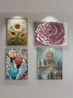 Картина "Кружево водных кругов" 50х60: Ручная уникальная эксклюзивная картина в единственном экземпляре