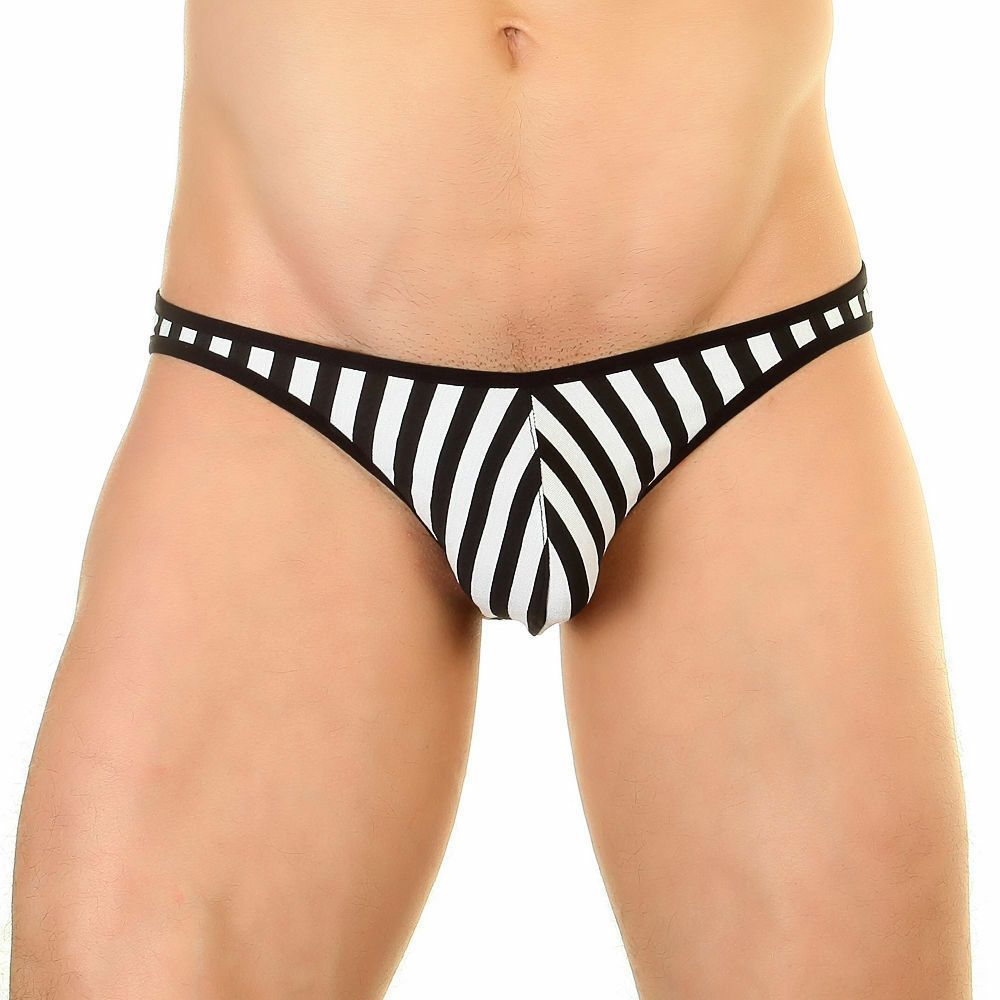 Мужские трусы слипы черно-белые 29600 SC20_BWB