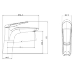 Смеситель для раковины WONZON & WOGHAND Elbe, Брашированное золото (WW-A41222-BG)