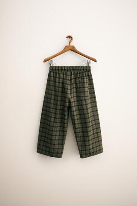 ZARA TIMELESS - БРЮКИ-БАЛЛОНЫ В КЛЕТКУ, МЯГКИЙ ЗЕЛЕНЫЙ