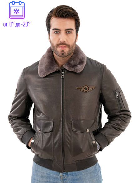 Куртка кожаная на меху