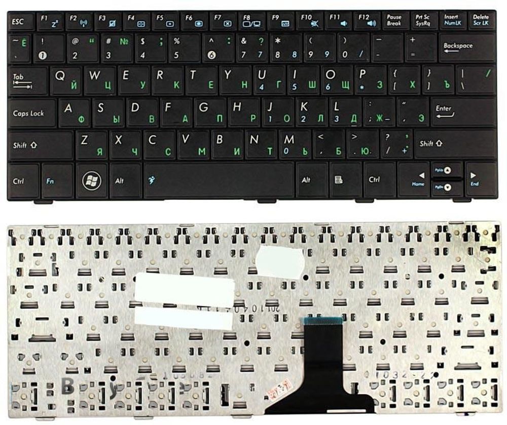 Клавиатура для ноутбука Asus Eee PC 1001, 1005, T101M SERIES ( ЧЕРНАЯ)
