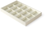 Планшет для витрины украшений, 15 ячеек, слоновая кость, 324×213×35 мм