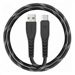 Кабель EnergEA NyloFlex USB-С/Lightning MFi C94 30cm Black (CBL-NFCL-BLK030)