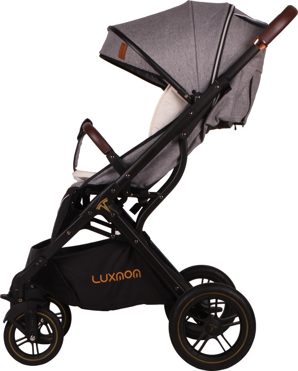 Прогулочная коляска luxmom 609 Серый текстиль