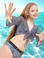 купальник раздельный 3 в 1 топ парео