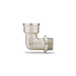 Переход с наружной на внутреннюю резьбу угловой с упором Varmega - 1/2" ( никелированная латунь)