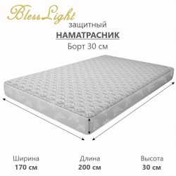 Наматрасник BlessLight стеганный защитный "Овечка" 120х200 см.