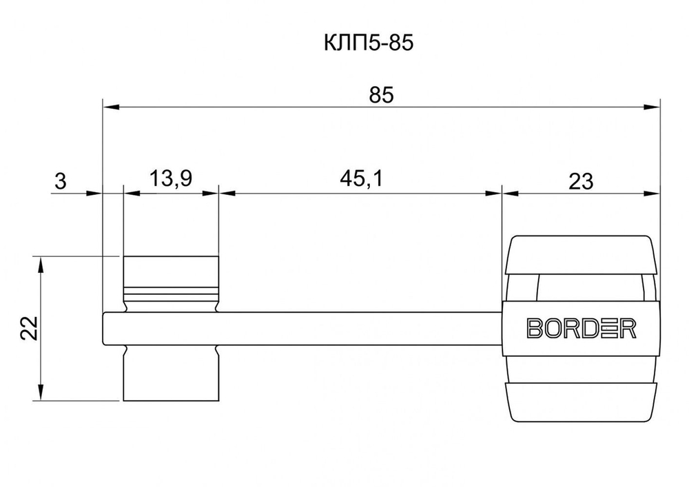 Замок BORDER ЗВ8-8Д/13 (КЦП-81).ЗП1.НП1-005.Ш.У1 70900