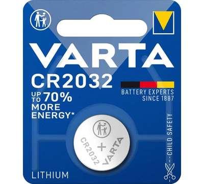 Батарейка Varta Lithium Coin CR2032 , 230 mAh , ( 1 ) шт. в блистере, 06032101401