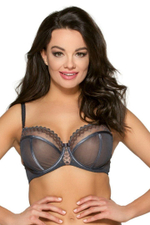 Бюстгальтер с мягкой, расшитой люрексом чашкой (Размер: 80D) (Цвет: серый)