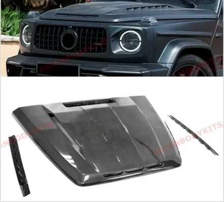 Карбоновый капот с боковыми воздухозаборниками для Mercedes-Benz G-Class W463A/W464 2018+ Мерседес Гелик гелентваген