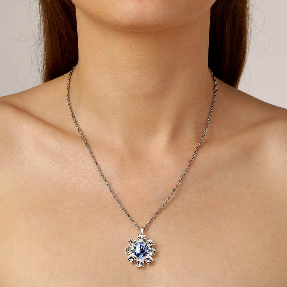 Колье Dyrberg Kern CLAUDIA SS LIGHT BLUE / CRYSTAL 420045 S/BL