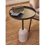 Столик кофейный lars, D40х59 см, черный/белый