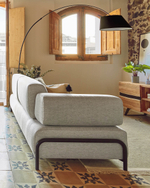 Диван 3 местный Compo с подносом бежевый