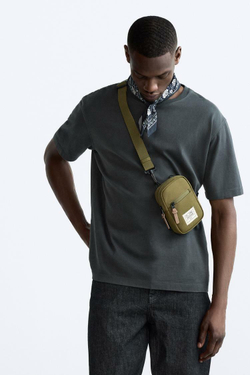 ZARA НЕБОЛЬШАЯ СУМКА В ГОРОДСКОМ СТИЛЕ, ЗЕЛЕНЫЙ ХАКИ