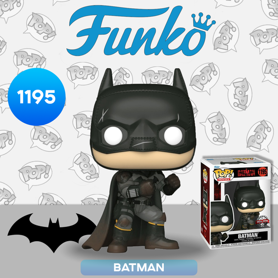 Фигурка Funko POP! Movies The Batman Batman Battle Damaged (Exc) (1195) 60462 / Фигурка Фанко ПОП! по мотивам фильма "Бэтмен", Бэтмен