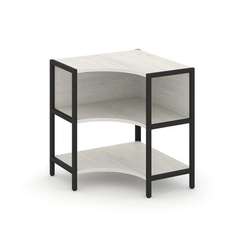 Shelf System Односекционный угловой стеллаж двухярусный SN.STMU-211 Дуб Наварра/Металл Черный 810*81