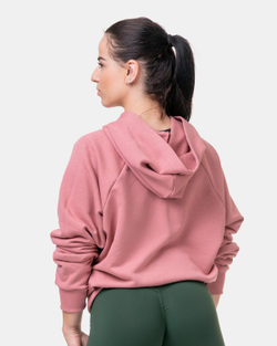 Толстовка женская Nebbia 581 conic HERO Sweatshirt with a hoodie Old rose