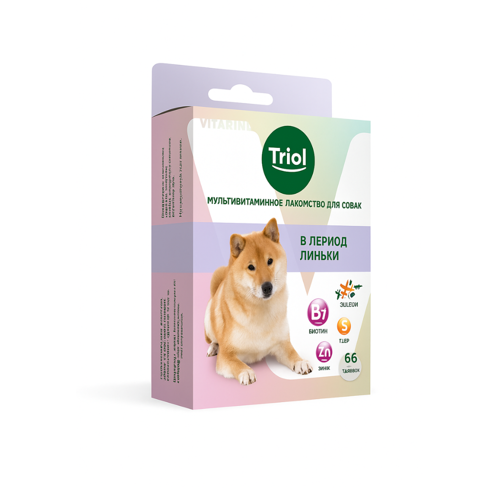 Мультивитаминное лакомство для собак в период линьки Triol