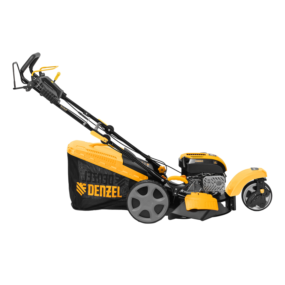Бензиновая газонокосилка GLT-460SP-T, Trike 149 см3, 46 см, привод, панель, 60л Denzel