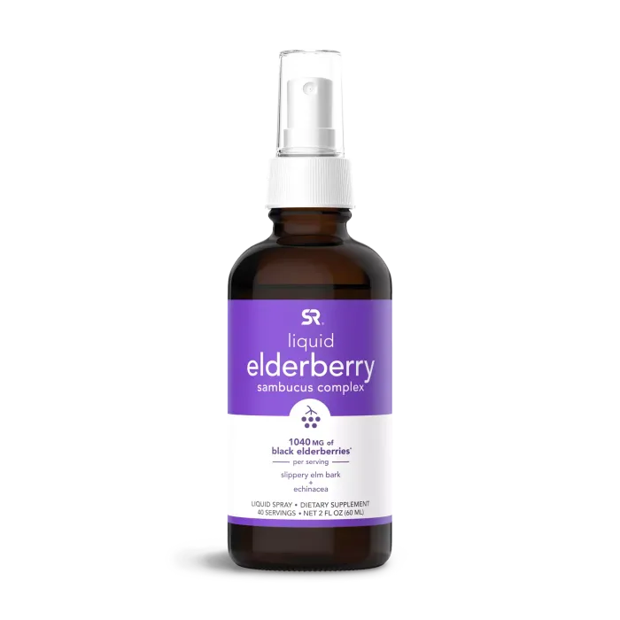 Жидкий спрей с комплексом бузины, Elderberry Spray, Sports Research, 60 мл