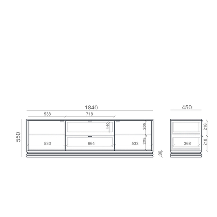 Тумба под ТВ TLD090 на цоколе