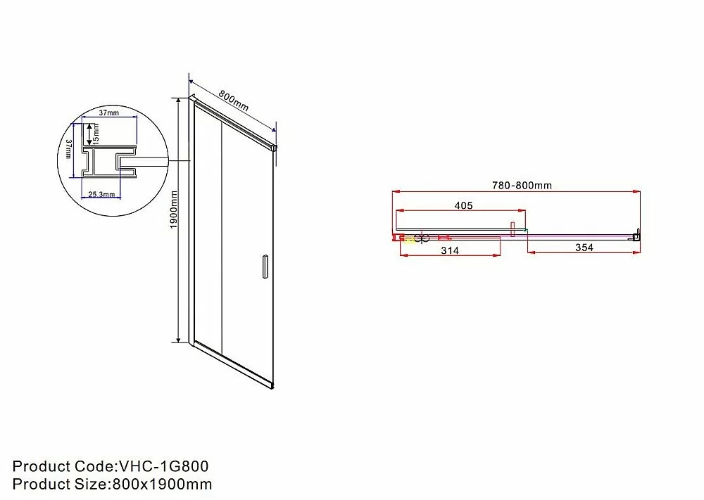 Душевой уголок Vincea Garda VSS-1G8012CLBN 120x80 профиль брашированный никель/стекло прозрачное