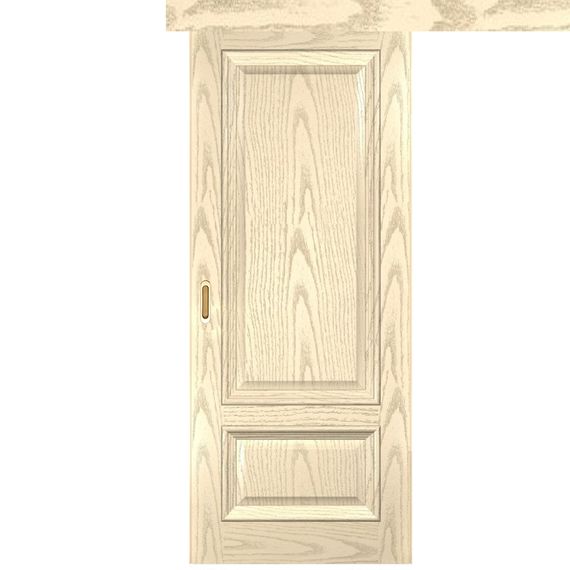 Фото одностворчатой двери купе Фараон 1 дуб слоновая кость без стекла