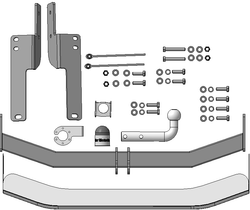 Фаркоп с нержавеющей накладкой с эл-кой Smart для Toyota LC Prado 150, Lexus GX, c 2009 (оцинкованный шар)(паспорт и сертификат в комплекте) 92523-AN.Motodor