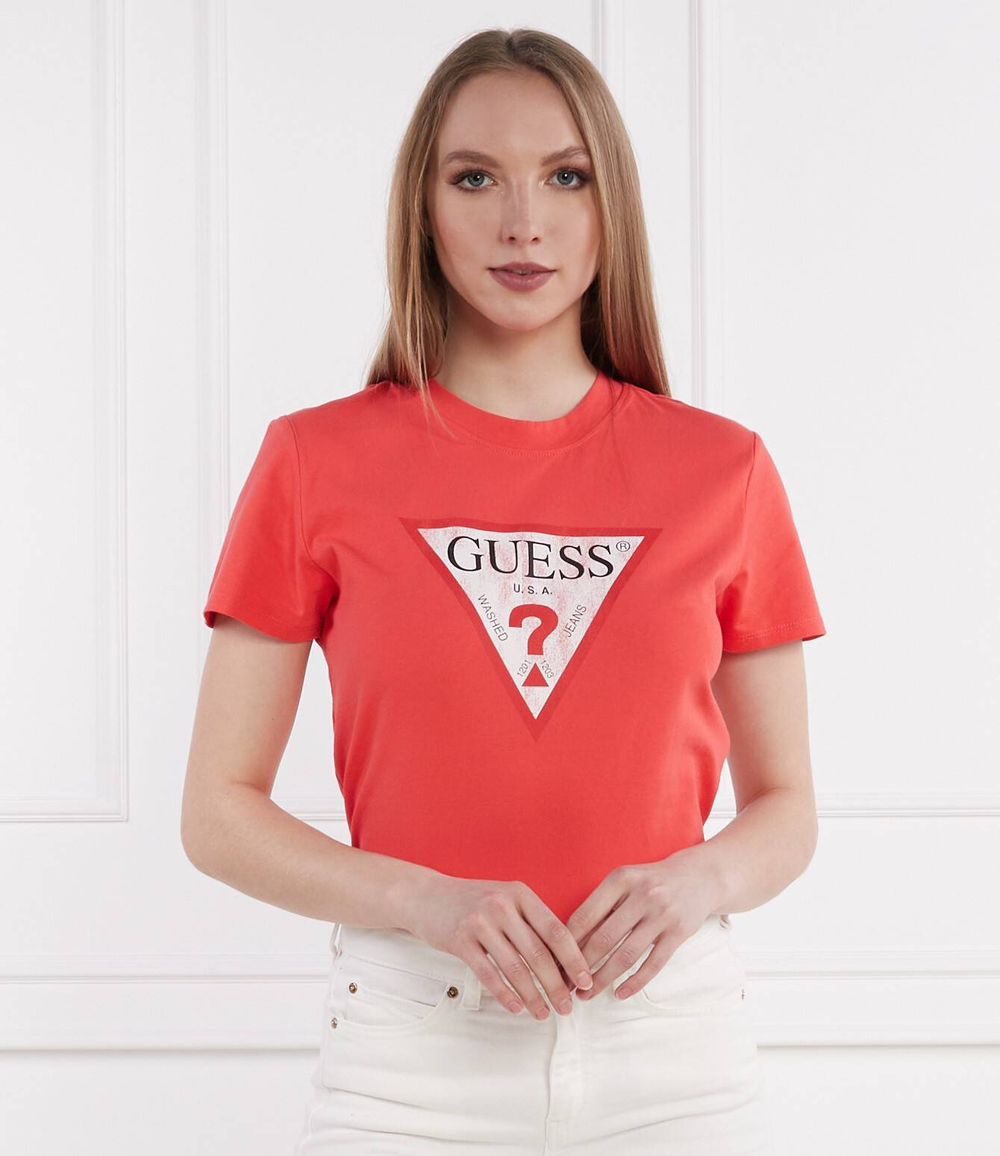 Футболка GUESS - красный(W2BI69 K8FQ1)