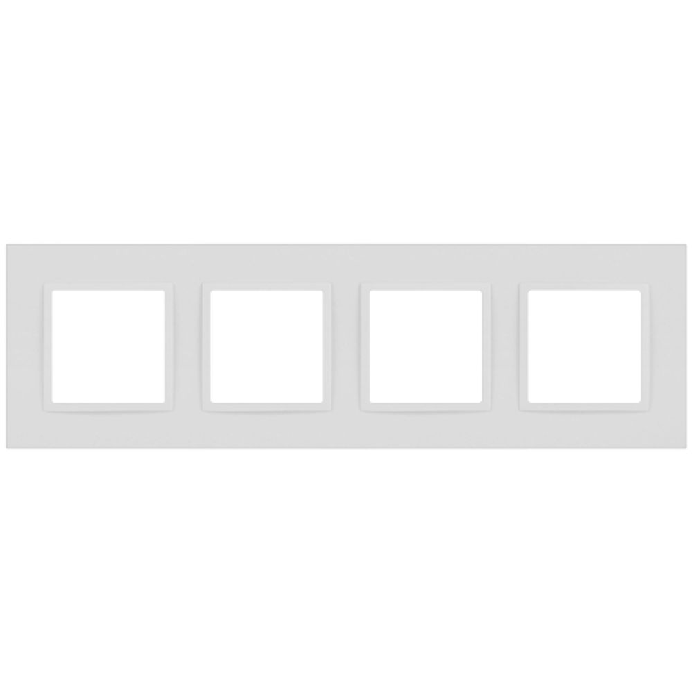 Рамка для розеток и выключателей ЭРА Elegance 14-5014-01М Classic, на 4 поста, белый матовый