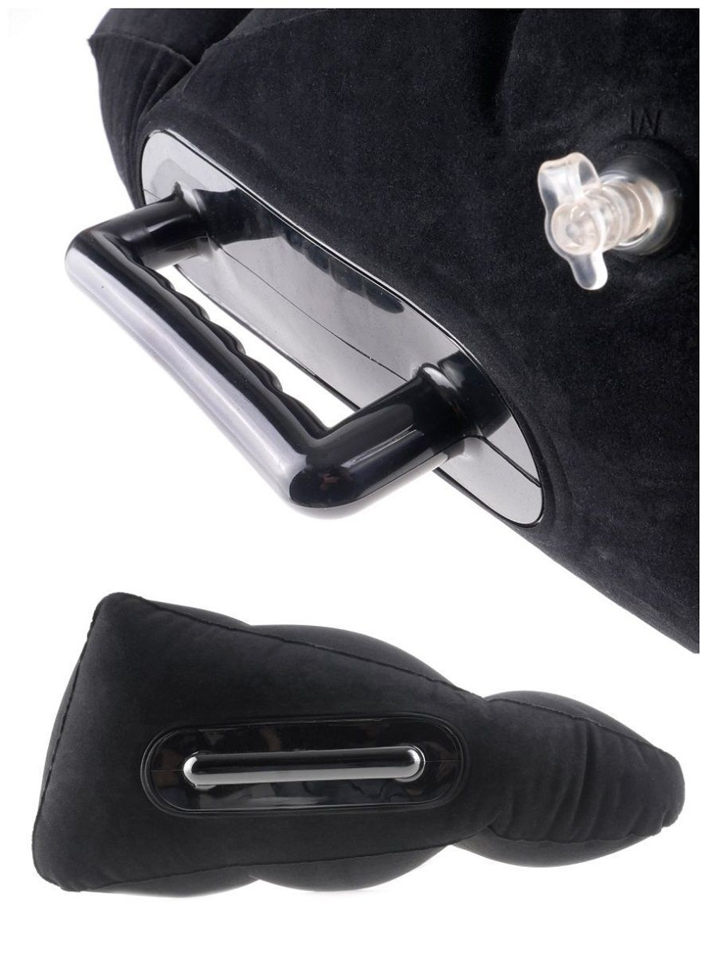 Надувная секс-подушка с ручками (Цвет: черный)