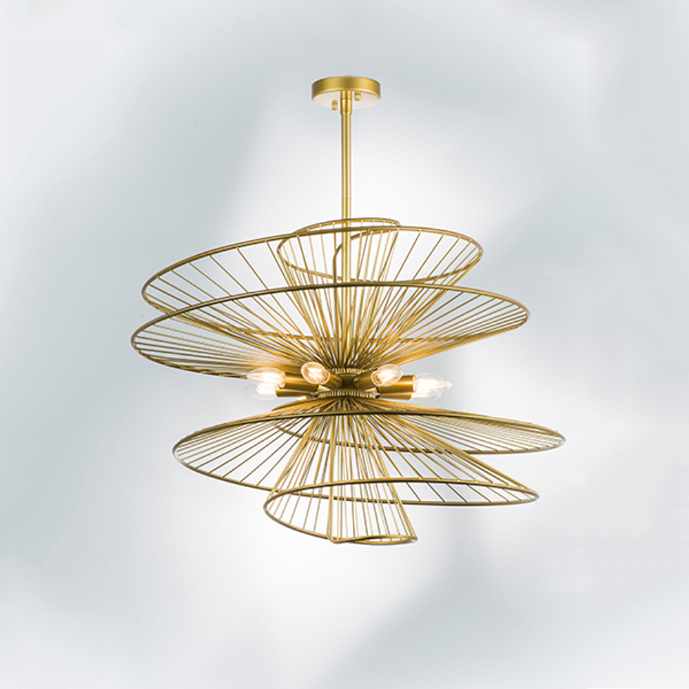 728183 Люстра ZETA 8х40W E14 ЗОЛОТО