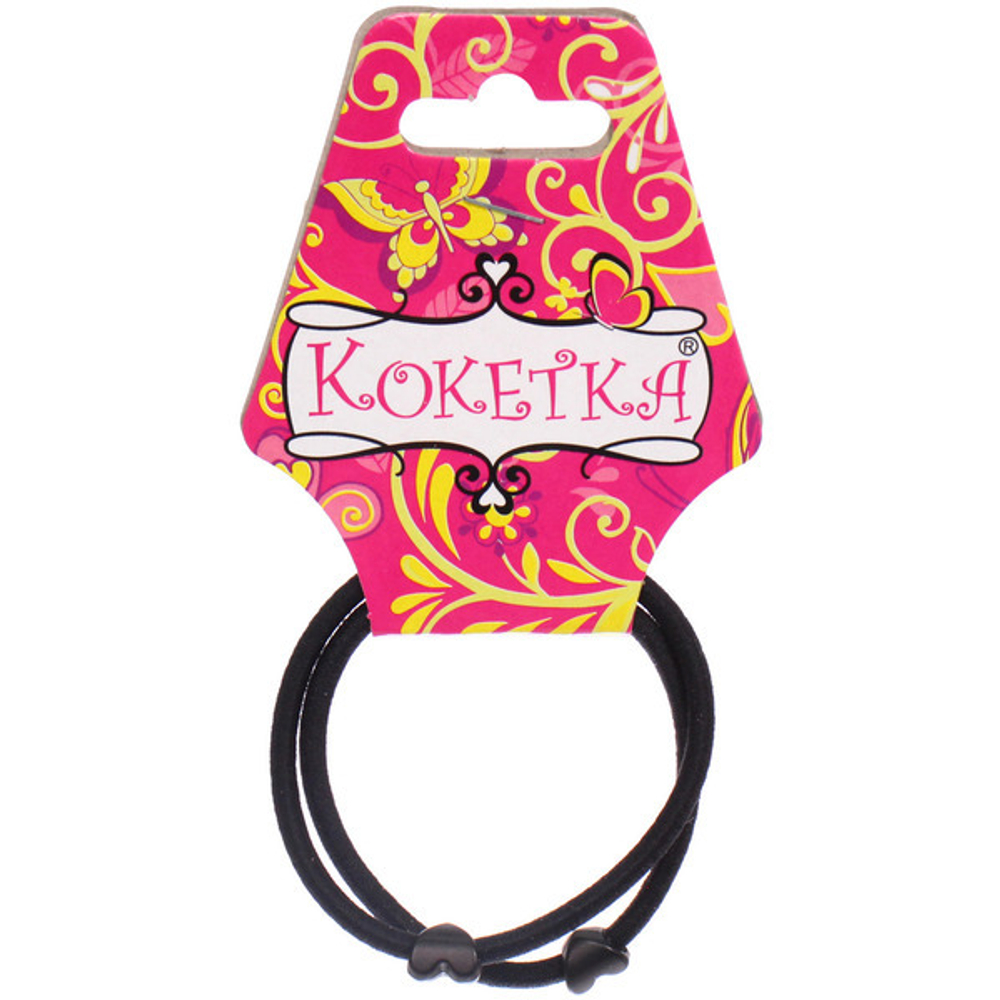 Резинки для волос 2шт «Грация», сердечки, микс 5 цветов, d-5,5см