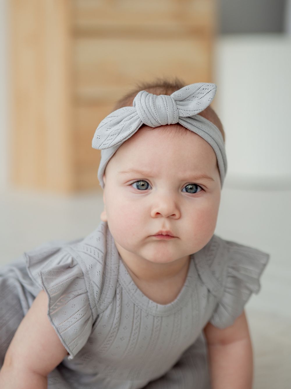 Повязка-солоха "Жемчуг" из ажурного хлопка 0+